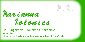 marianna kolonics business card